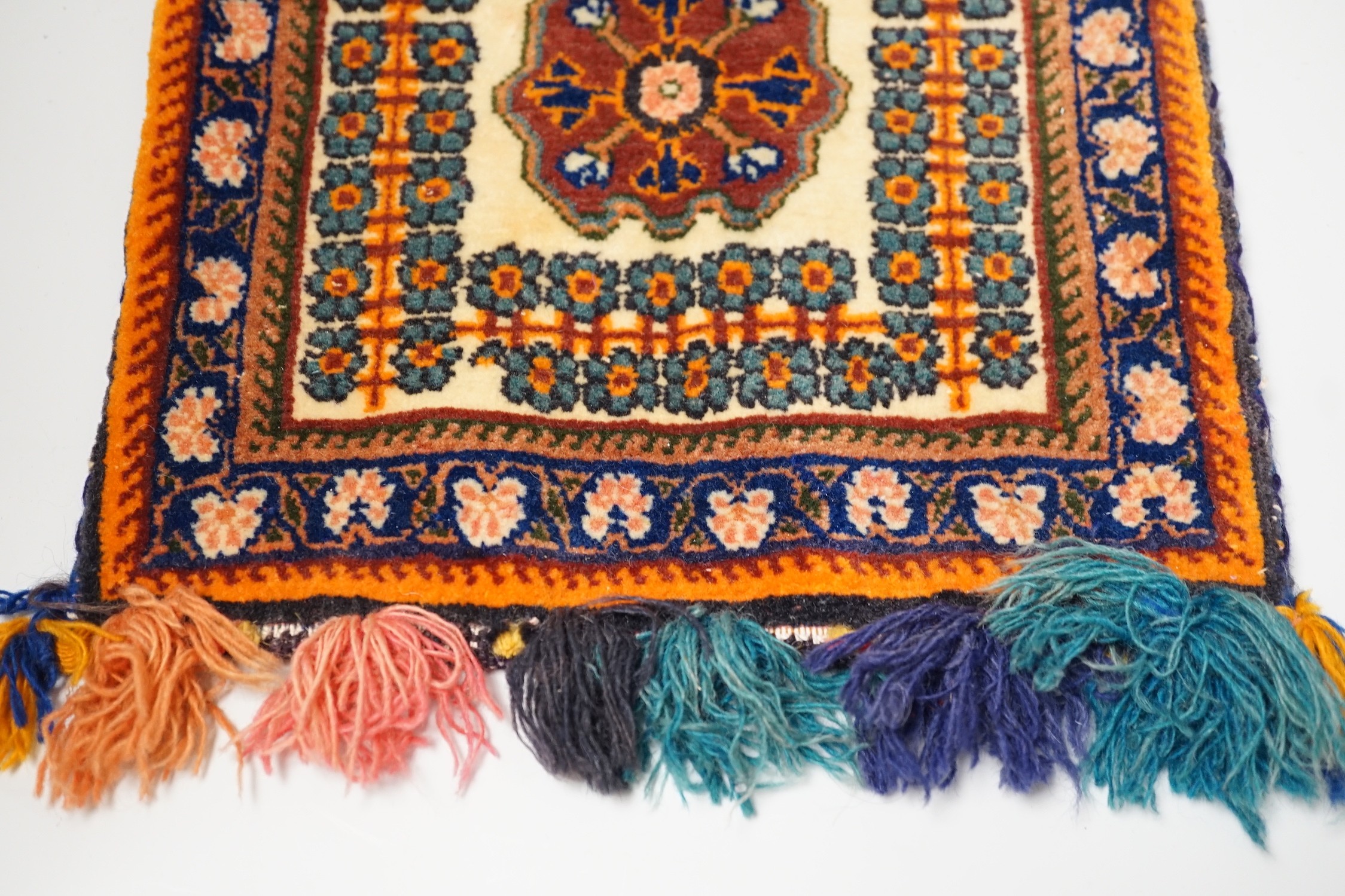 A Qashgai bag with tassel decoration, 31 x 29cm